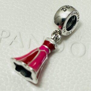 New Pandora Disney Aurora's Dress Charm Pink Enamel Summer Travel & Vocation